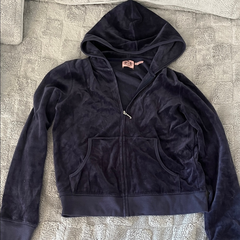 Juicy Couture Dark Blue Velour Jacket